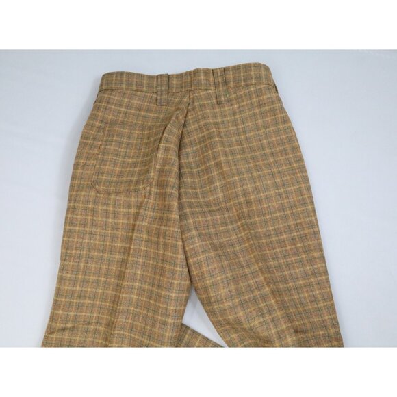 Lot 2‎ New Vintage Flare Leg Pants Boys Sz 16 26x28 Deadstock 70s USA Made Plaid - Picture 6 of 10